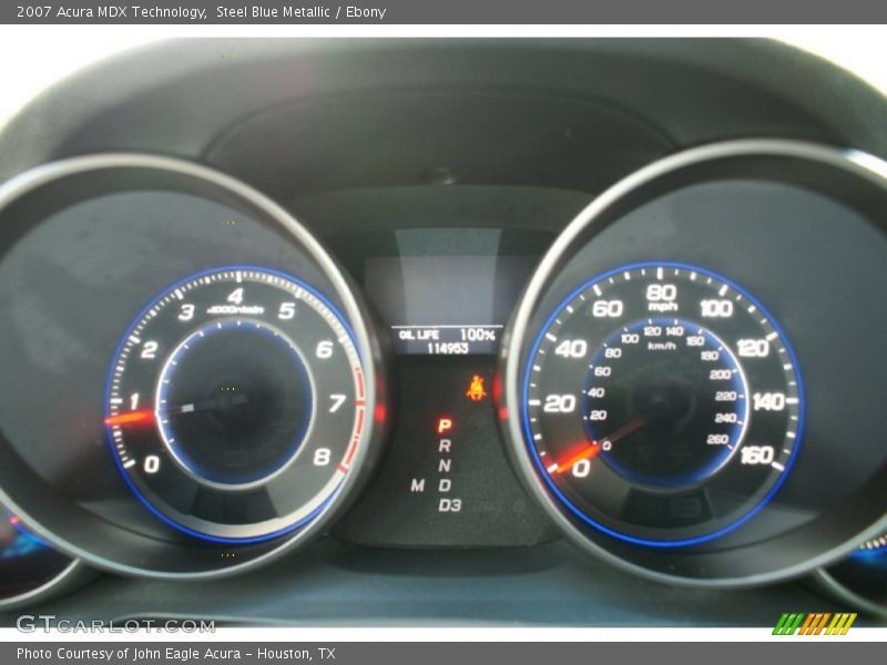 Steel Blue Metallic / Ebony 2007 Acura MDX Technology