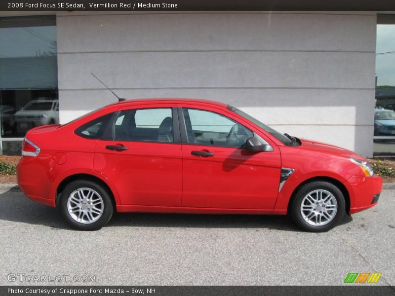 Vermillion Red / Medium Stone 2008 Ford Focus SE Sedan