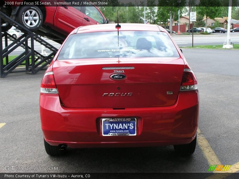 Vermillion Red / Medium Stone 2008 Ford Focus SE Sedan