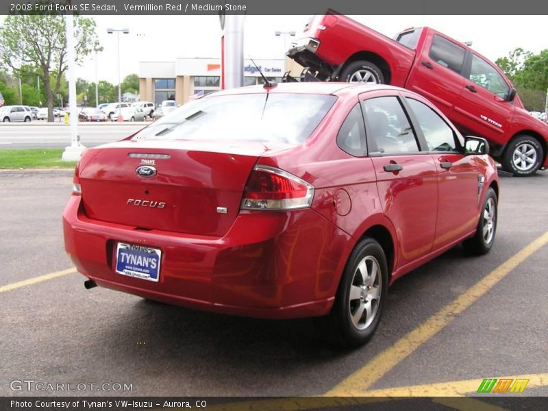 Vermillion Red / Medium Stone 2008 Ford Focus SE Sedan