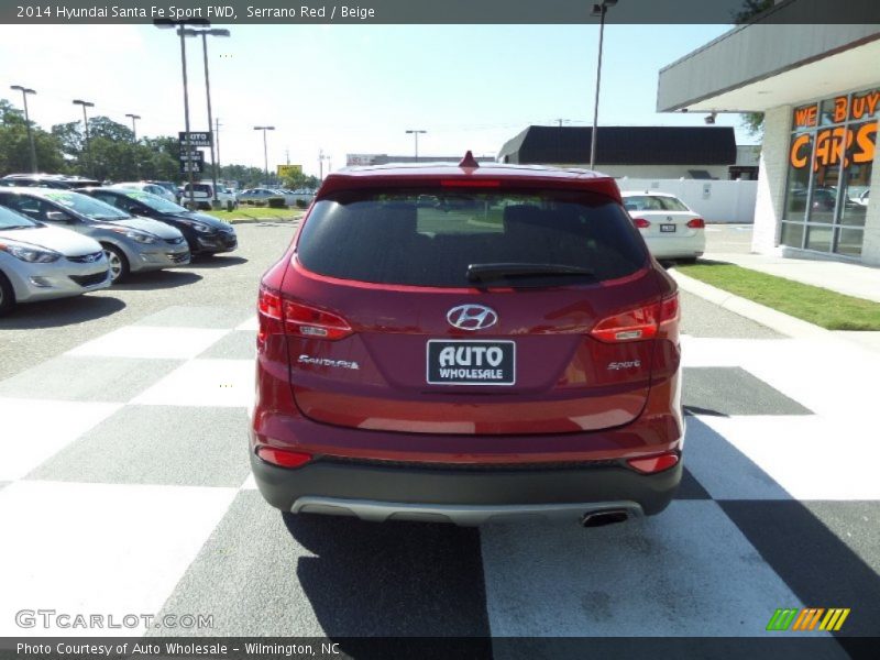 Serrano Red / Beige 2014 Hyundai Santa Fe Sport FWD