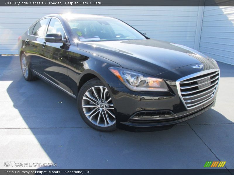 Caspian Black / Black 2015 Hyundai Genesis 3.8 Sedan