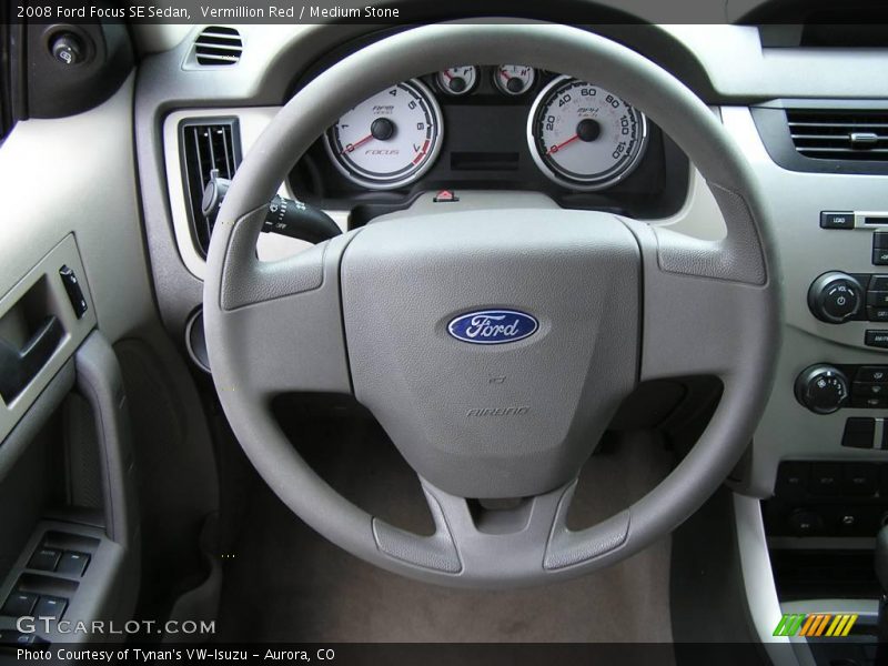 Vermillion Red / Medium Stone 2008 Ford Focus SE Sedan