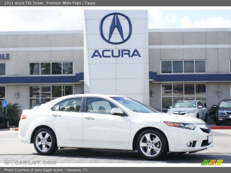 Premium White Pearl / Taupe 2011 Acura TSX Sedan