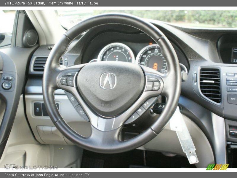 Premium White Pearl / Taupe 2011 Acura TSX Sedan