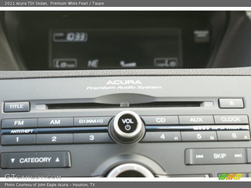 Premium White Pearl / Taupe 2011 Acura TSX Sedan