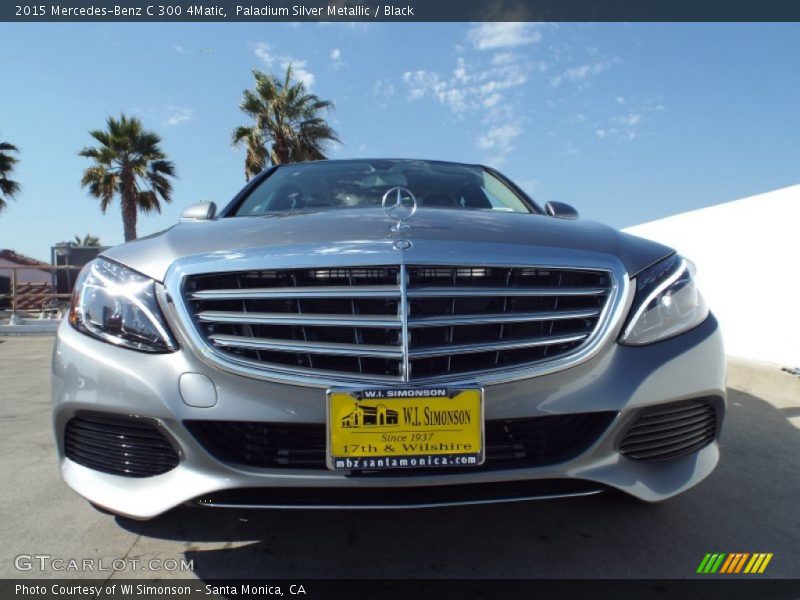 Paladium Silver Metallic / Black 2015 Mercedes-Benz C 300 4Matic
