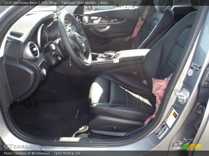 Paladium Silver Metallic / Black 2015 Mercedes-Benz C 300 4Matic