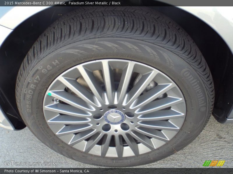 Paladium Silver Metallic / Black 2015 Mercedes-Benz C 300 4Matic