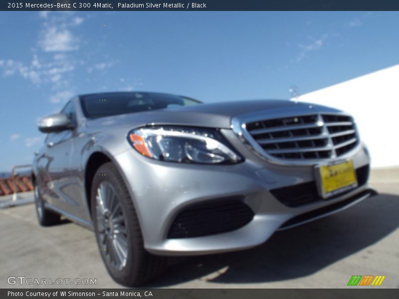 Paladium Silver Metallic / Black 2015 Mercedes-Benz C 300 4Matic