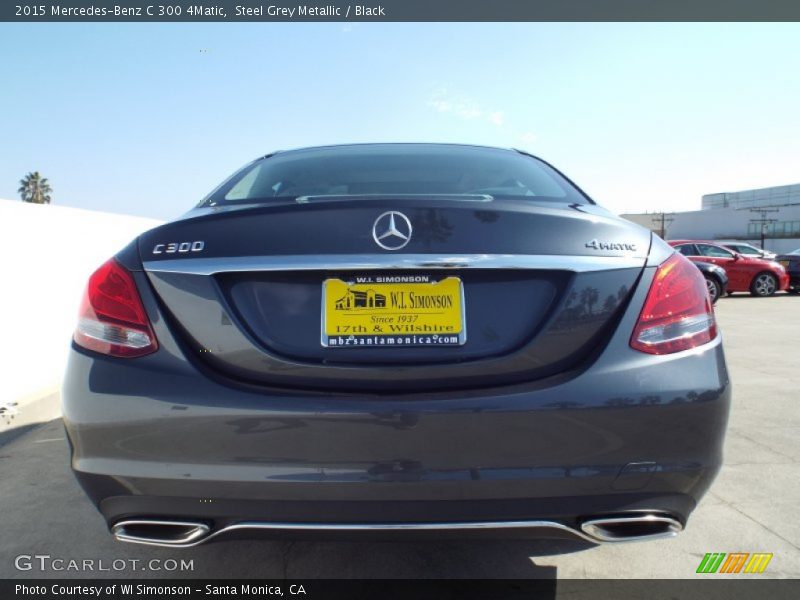 Steel Grey Metallic / Black 2015 Mercedes-Benz C 300 4Matic