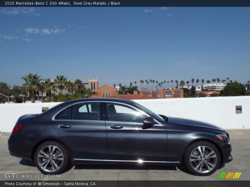 Steel Grey Metallic / Black 2015 Mercedes-Benz C 300 4Matic