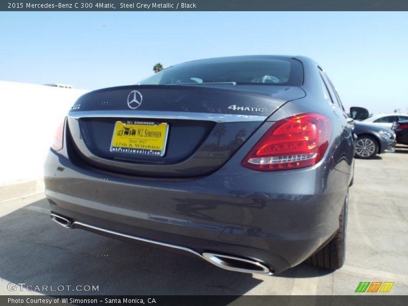 Steel Grey Metallic / Black 2015 Mercedes-Benz C 300 4Matic