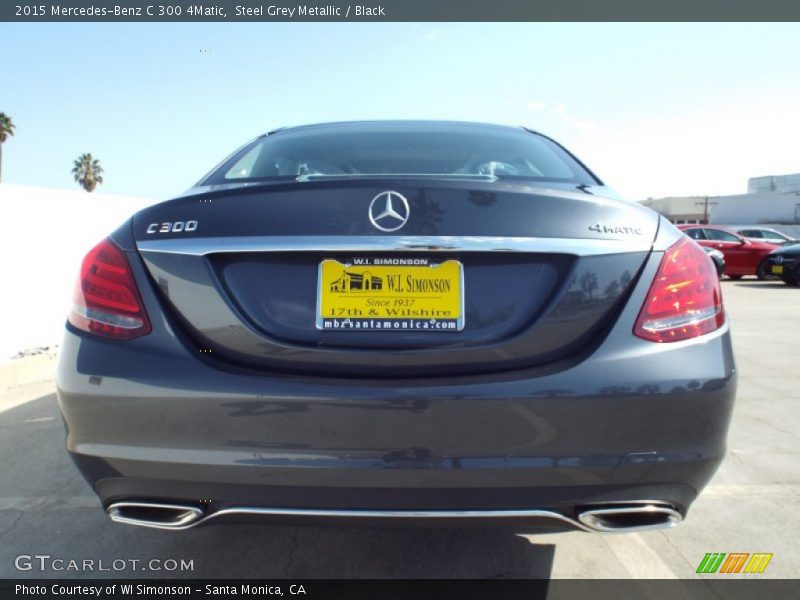 Steel Grey Metallic / Black 2015 Mercedes-Benz C 300 4Matic