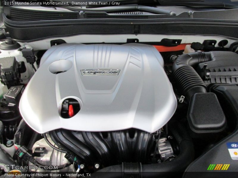  2015 Sonata Hybrid Limited Engine - 2.4 Liter Atkinson Cycle DOHC 16-Valve D-CVVT 4 Cylinder Gasoline/Electric Hybrid