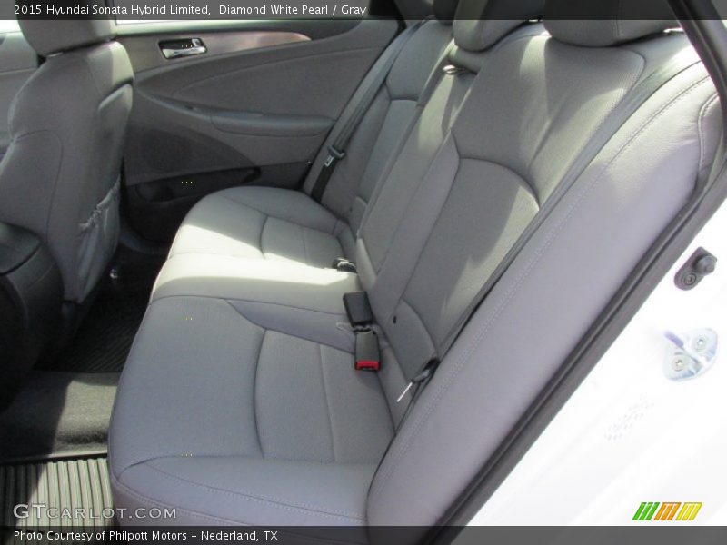 Rear Seat of 2015 Sonata Hybrid Limited