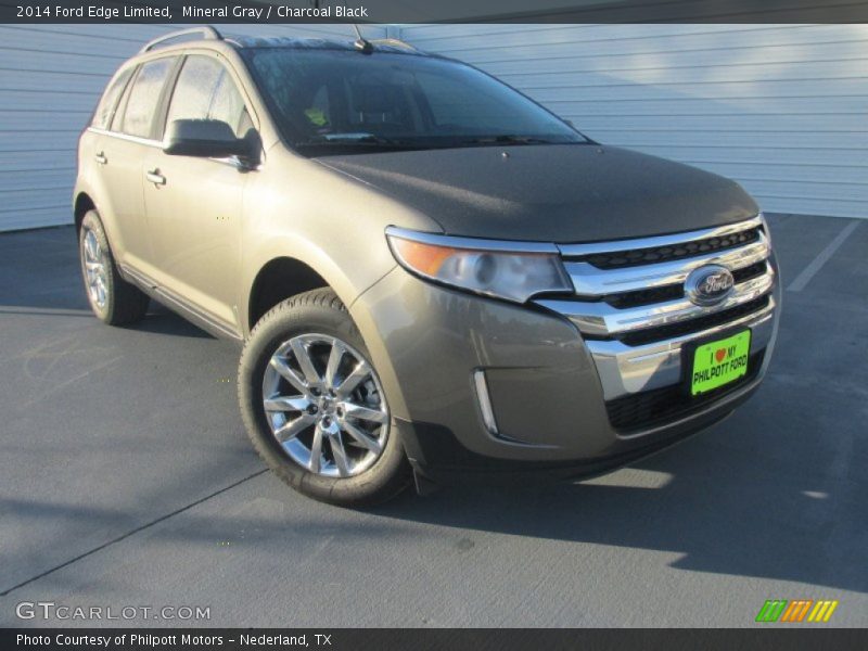 Mineral Gray / Charcoal Black 2014 Ford Edge Limited