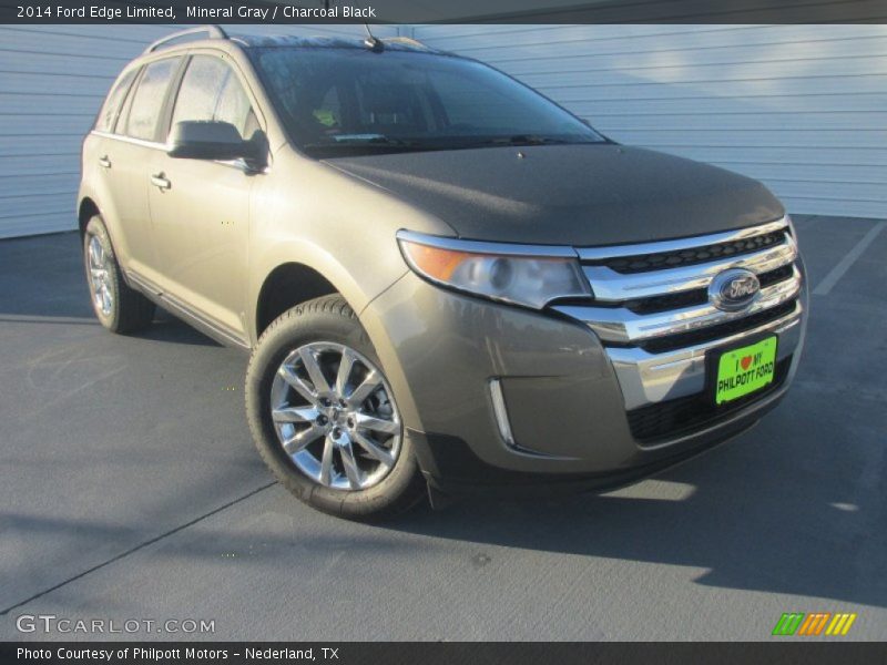 Mineral Gray / Charcoal Black 2014 Ford Edge Limited