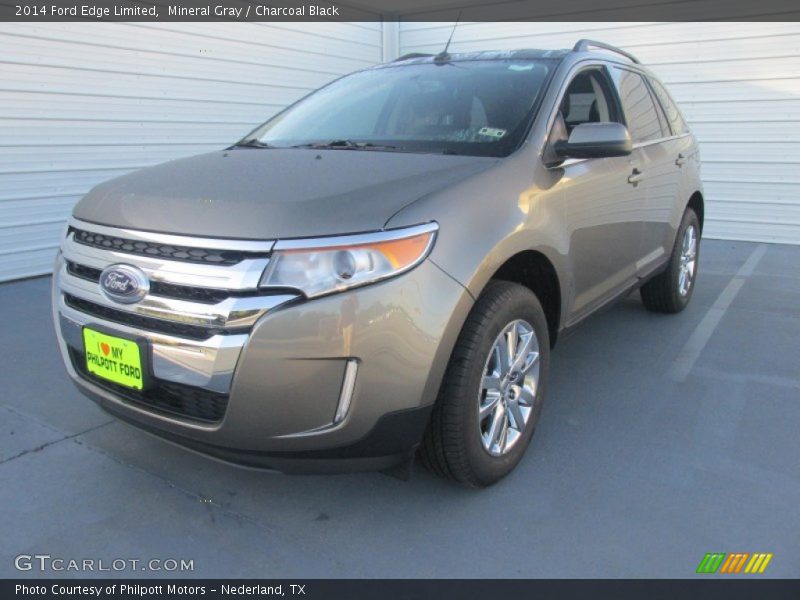 Mineral Gray / Charcoal Black 2014 Ford Edge Limited