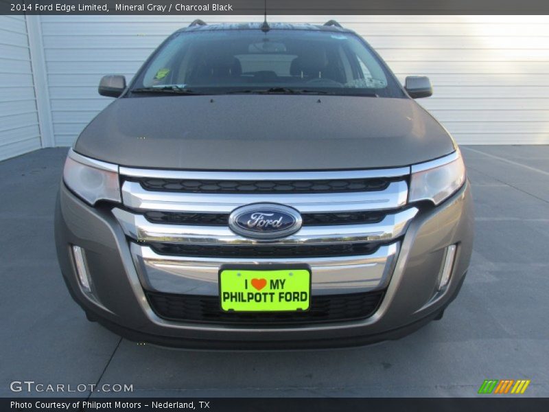 Mineral Gray / Charcoal Black 2014 Ford Edge Limited