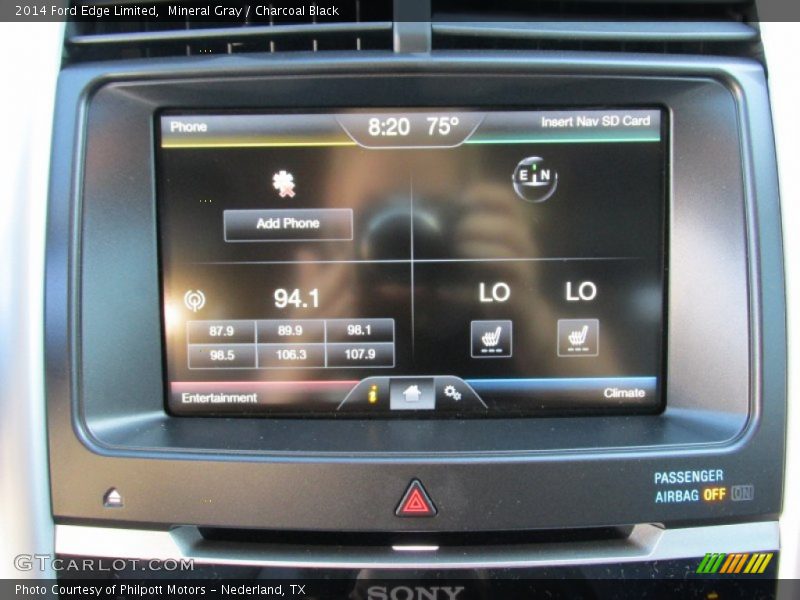 Mineral Gray / Charcoal Black 2014 Ford Edge Limited
