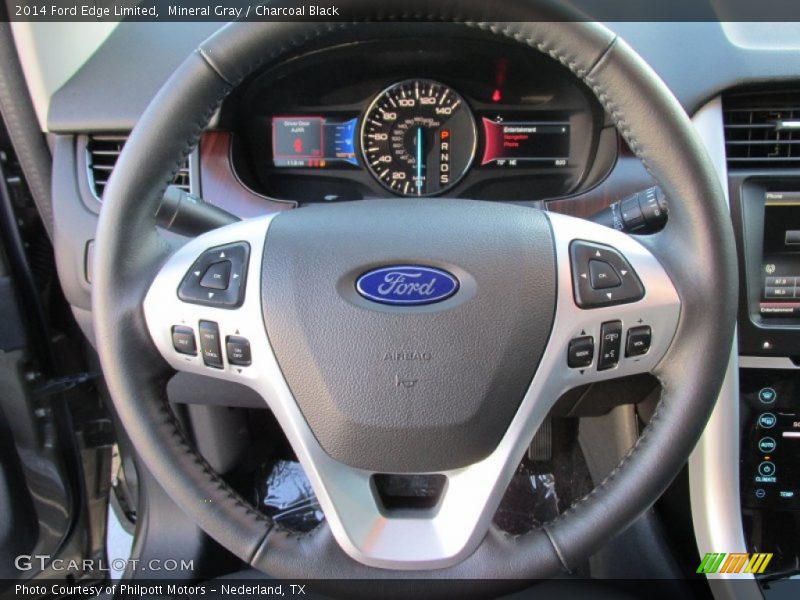 Mineral Gray / Charcoal Black 2014 Ford Edge Limited