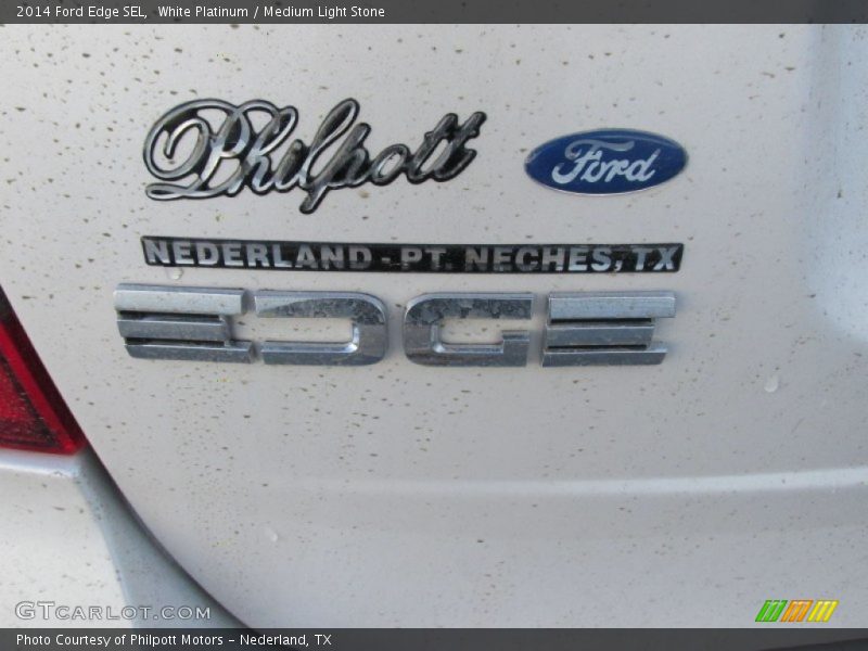 White Platinum / Medium Light Stone 2014 Ford Edge SEL