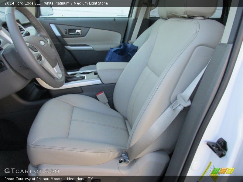 White Platinum / Medium Light Stone 2014 Ford Edge SEL