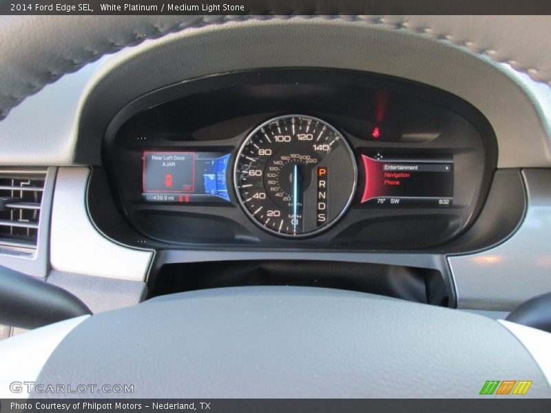 White Platinum / Medium Light Stone 2014 Ford Edge SEL