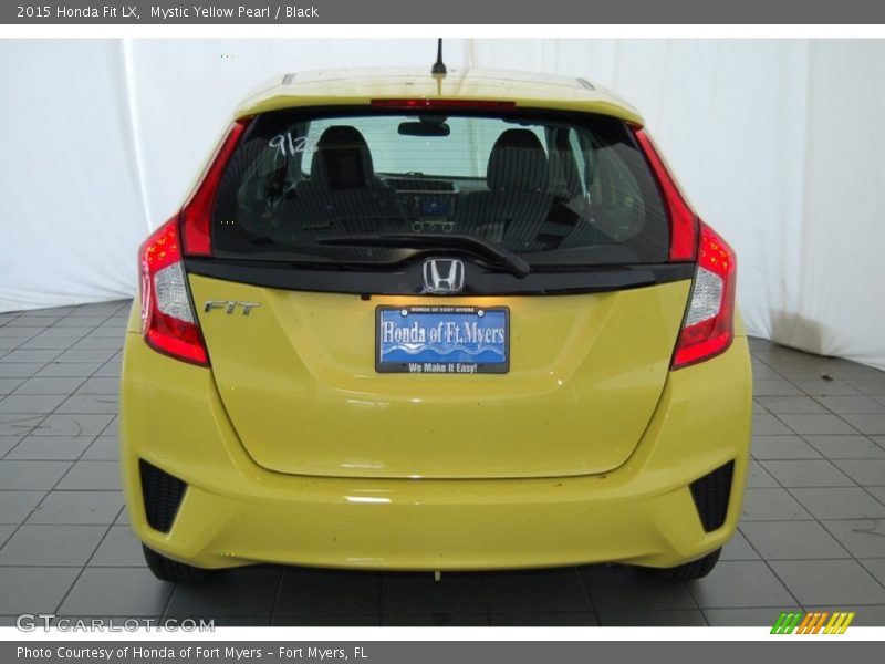 Mystic Yellow Pearl / Black 2015 Honda Fit LX
