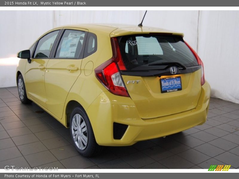 Mystic Yellow Pearl / Black 2015 Honda Fit LX
