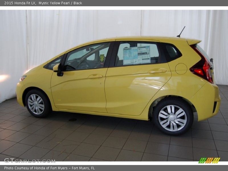 Mystic Yellow Pearl / Black 2015 Honda Fit LX
