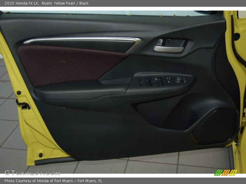 Mystic Yellow Pearl / Black 2015 Honda Fit LX
