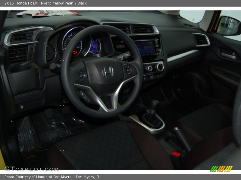 Mystic Yellow Pearl / Black 2015 Honda Fit LX