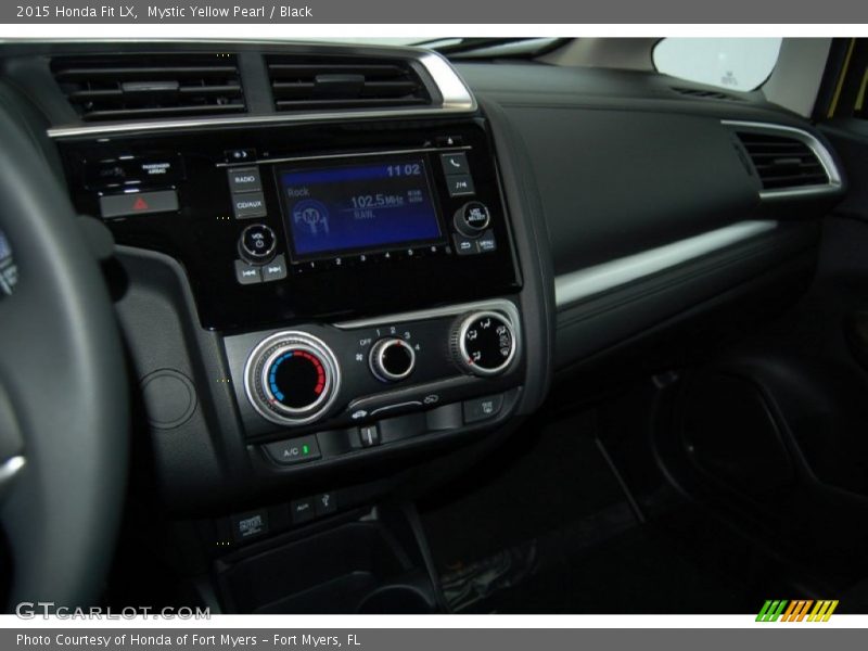 Mystic Yellow Pearl / Black 2015 Honda Fit LX