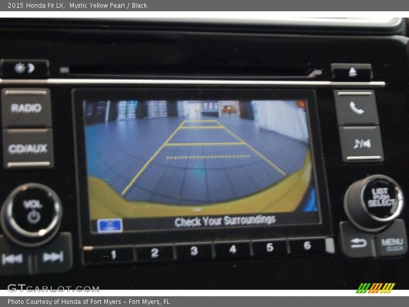 Mystic Yellow Pearl / Black 2015 Honda Fit LX