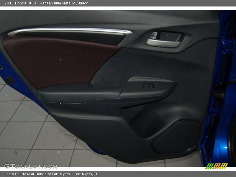 Aegean Blue Metallic / Black 2015 Honda Fit LX