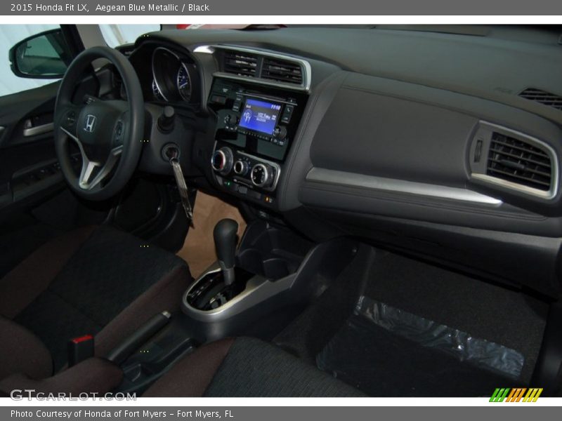 Aegean Blue Metallic / Black 2015 Honda Fit LX