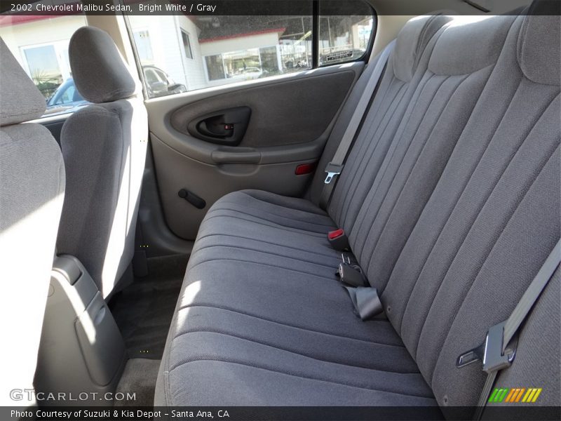 Bright White / Gray 2002 Chevrolet Malibu Sedan