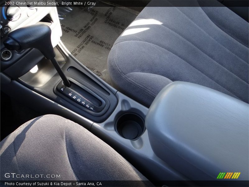 Bright White / Gray 2002 Chevrolet Malibu Sedan