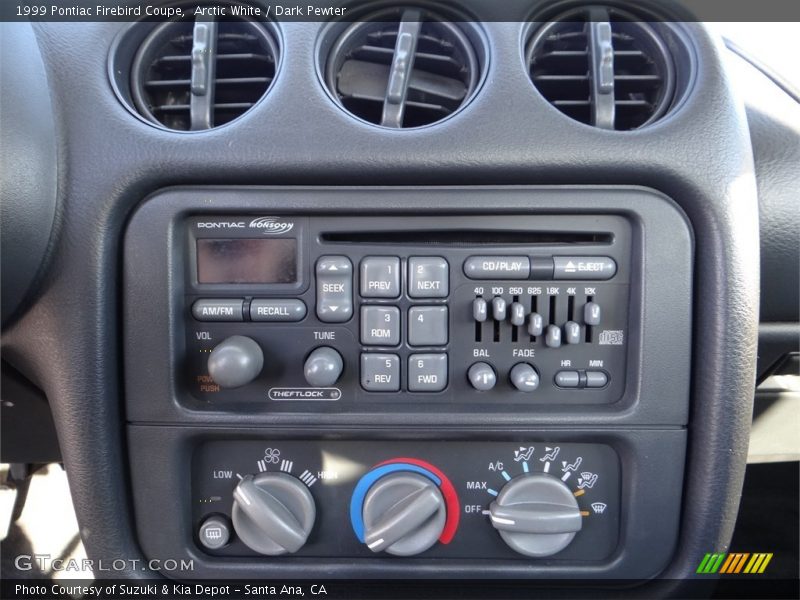 Controls of 1999 Firebird Coupe