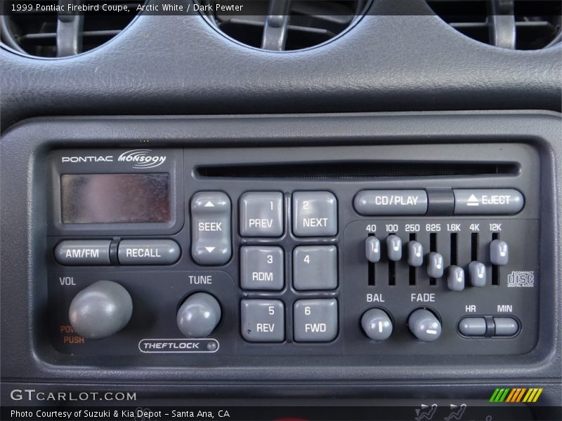 Controls of 1999 Firebird Coupe