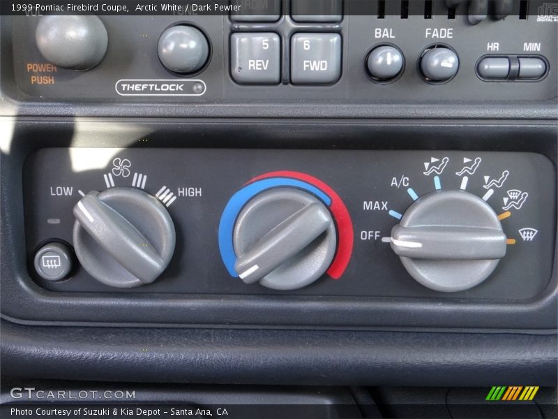 Controls of 1999 Firebird Coupe