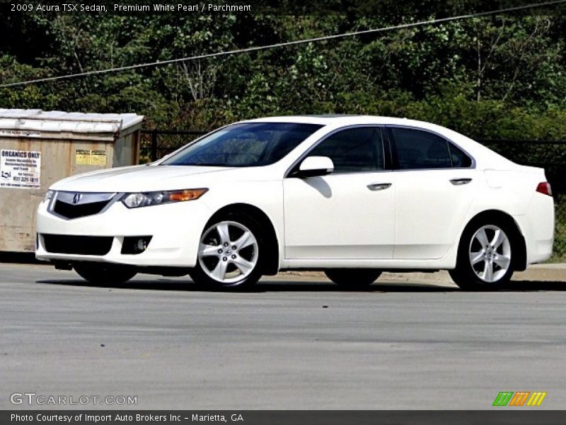 Premium White Pearl / Parchment 2009 Acura TSX Sedan