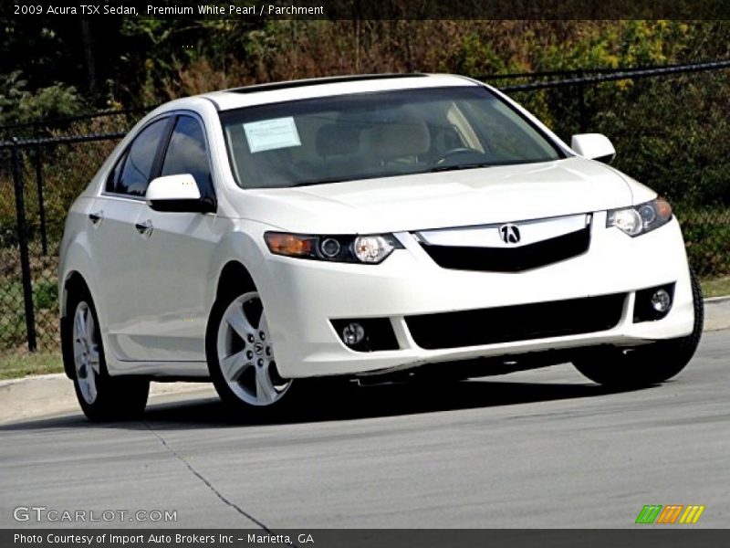 Premium White Pearl / Parchment 2009 Acura TSX Sedan