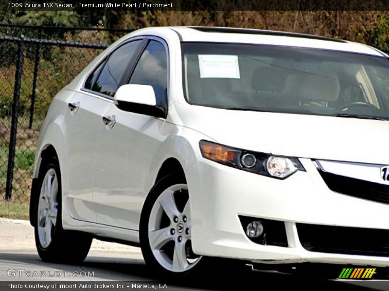 Premium White Pearl / Parchment 2009 Acura TSX Sedan