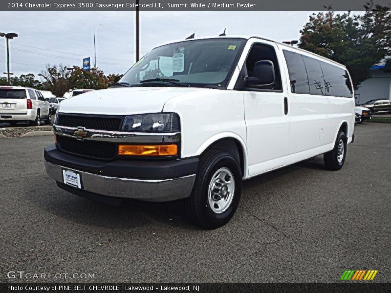 Summit White / Medium Pewter 2014 Chevrolet Express 3500 Passenger Extended LT