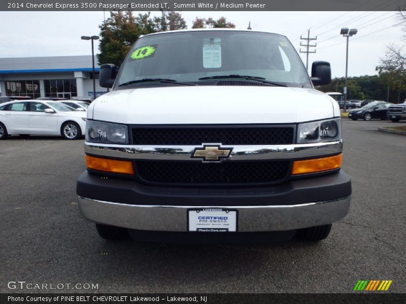 Summit White / Medium Pewter 2014 Chevrolet Express 3500 Passenger Extended LT