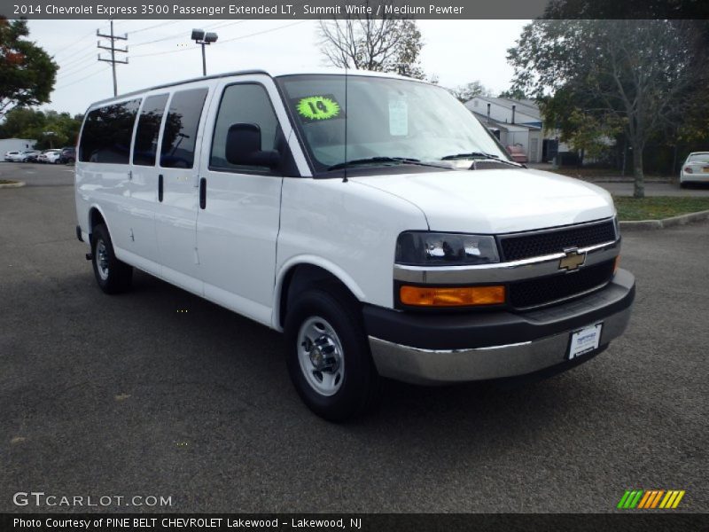Summit White / Medium Pewter 2014 Chevrolet Express 3500 Passenger Extended LT