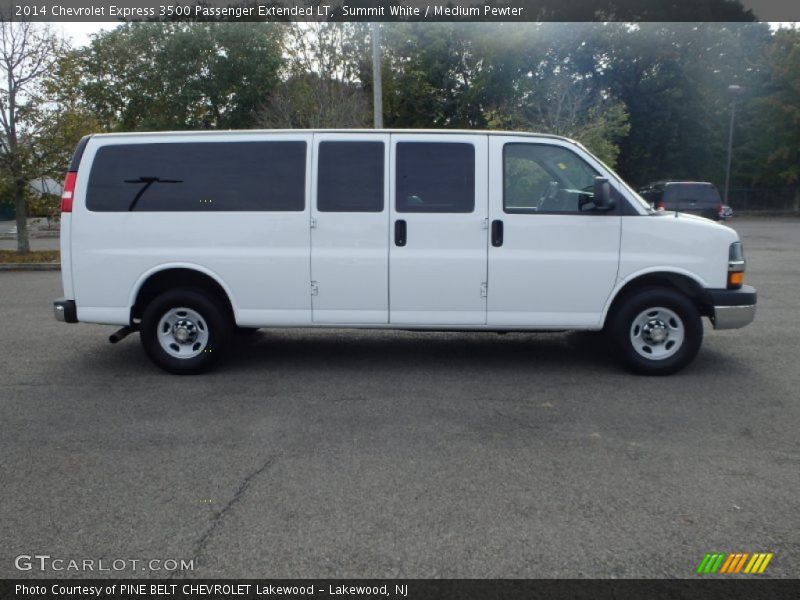 Summit White / Medium Pewter 2014 Chevrolet Express 3500 Passenger Extended LT